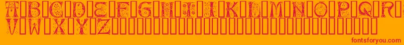 Silvus ffy Font – Red Fonts on Orange Background