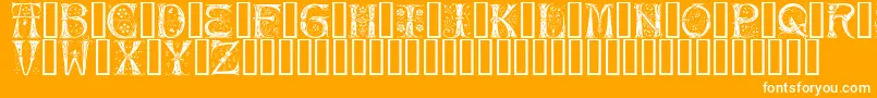 Silvus ffy-Schriftart – Weiße Schriften auf orangefarbenem Hintergrund