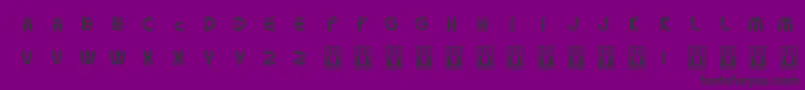 McpuzzleColor-fontti – mustat fontit violetilla taustalla