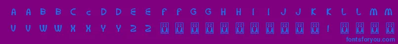 McpuzzleColor-fontti – siniset fontit violetilla taustalla