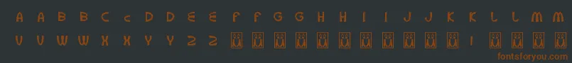 McpuzzleColor-fontti – ruskeat fontit mustalla taustalla
