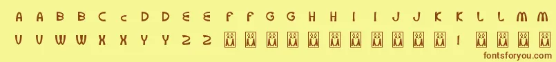 Police McpuzzleColor – polices brunes sur fond jaune