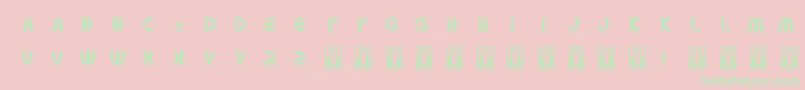 McpuzzleColor Font – Green Fonts on Pink Background