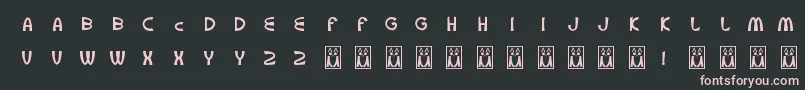 McpuzzleColor Font – Pink Fonts on Black Background