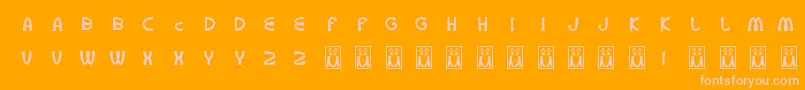 Fonte McpuzzleColor – fontes rosa em um fundo laranja