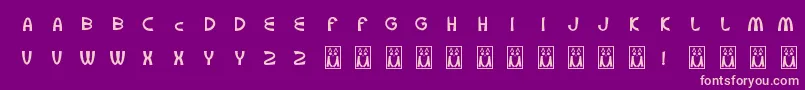 Police McpuzzleColor – polices roses sur fond violet