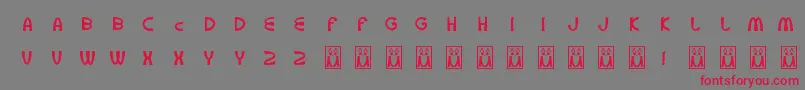 Police McpuzzleColor – polices rouges sur fond gris