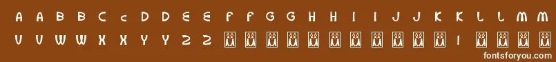 フォントMcpuzzleColor – 茶色の背景に白い文字