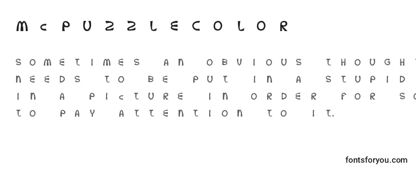Review of the McpuzzleColor Font