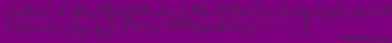 Шрифт BmdJazzEssay – чёрные шрифты на фиолетовом фоне