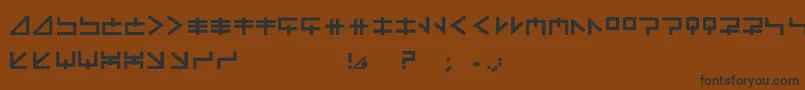 フォントMindfields – 黒い文字が茶色の背景にあります