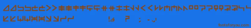 Шрифт Mindfields – коричневые шрифты на синем фоне