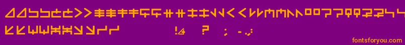 フォントMindfields – 紫色の背景にオレンジのフォント