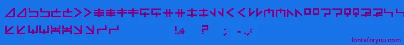 Шрифт Mindfields – фиолетовые шрифты на синем фоне