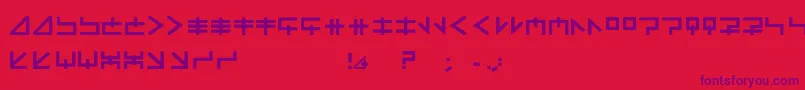 Mindfields Font – Purple Fonts on Red Background