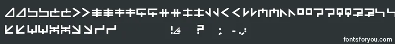 フォントMindfields – 黒い背景に白い文字