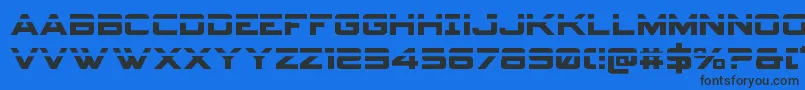 Spyagencyv3laser Font – Black Fonts on Blue Background