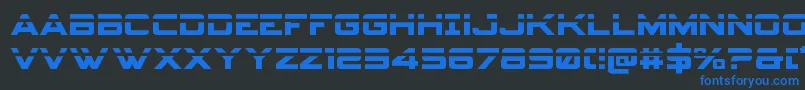 Spyagencyv3laser-fontti – siniset fontit mustalla taustalla