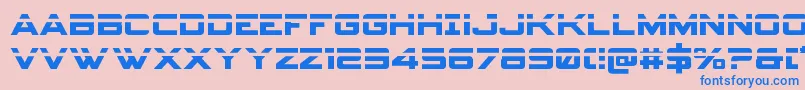 Spyagencyv3laser Font – Blue Fonts on Pink Background