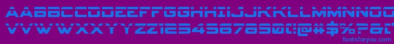 Spyagencyv3laser Font – Blue Fonts on Purple Background