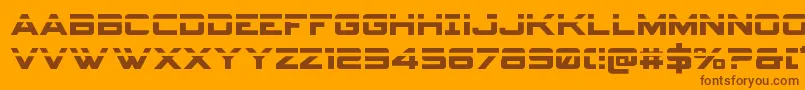 Spyagencyv3laser-fontti – ruskeat fontit oranssilla taustalla