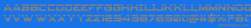 Spyagencyv3laser-Schriftart – Graue Schriften auf blauem Hintergrund
