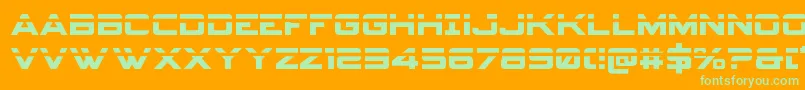 Spyagencyv3laser Font – Green Fonts on Orange Background