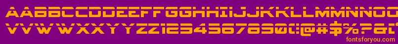 Spyagencyv3laser Font – Orange Fonts on Purple Background