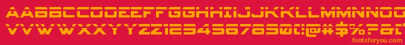 Spyagencyv3laser Font – Orange Fonts on Red Background