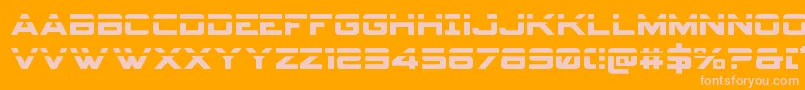 Spyagencyv3laser-Schriftart – Rosa Schriften auf orangefarbenem Hintergrund