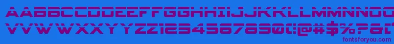 Fonte Spyagencyv3laser – fontes roxas em um fundo azul