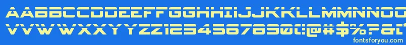 Spyagencyv3laser Font – Yellow Fonts on Blue Background