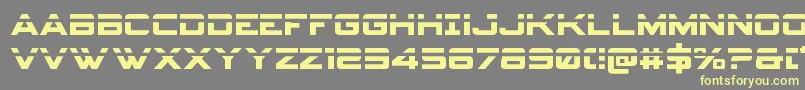 Spyagencyv3laser-Schriftart – Gelbe Schriften auf grauem Hintergrund