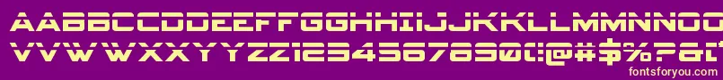フォントSpyagencyv3laser – 紫の背景に黄色のフォント