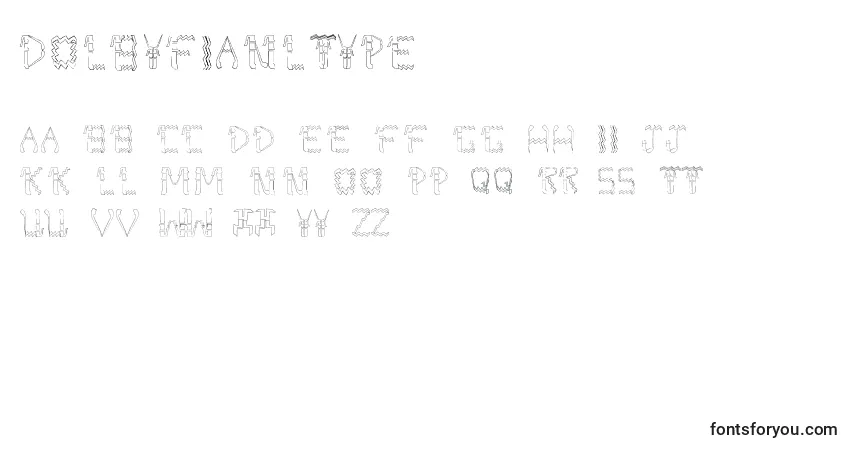 Schriftart DolbyFianltype – Alphabet, Zahlen, spezielle Symbole
