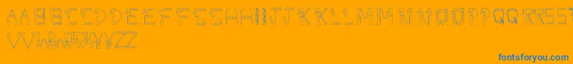 DolbyFianltype Font – Blue Fonts on Orange Background
