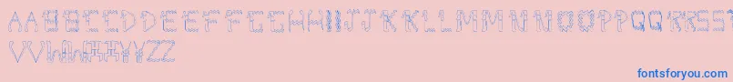 DolbyFianltype Font – Blue Fonts on Pink Background