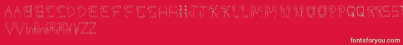 フォントDolbyFianltype – 赤い背景に緑の文字