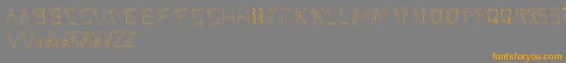DolbyFianltype Font – Orange Fonts on Gray Background