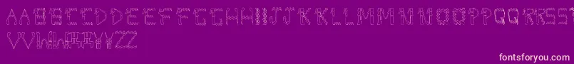 DolbyFianltype Font – Pink Fonts on Purple Background