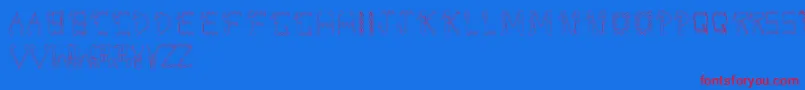 DolbyFianltype Font – Red Fonts on Blue Background