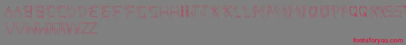 DolbyFianltype Font – Red Fonts on Gray Background
