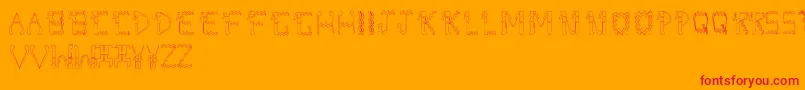 DolbyFianltype Font – Red Fonts on Orange Background