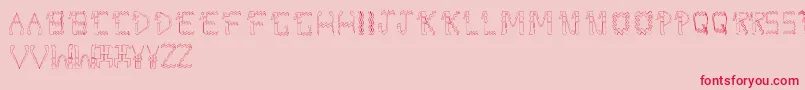 DolbyFianltype Font – Red Fonts on Pink Background