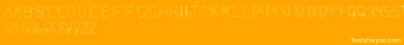 DolbyFianltype Font – Yellow Fonts on Orange Background
