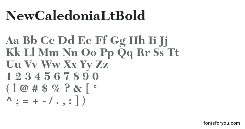 Czcionka NewCaledoniaLtBold – alfabet, cyfry, specjalne znaki