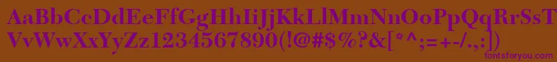NewCaledoniaLtBold Font – Purple Fonts on Brown Background