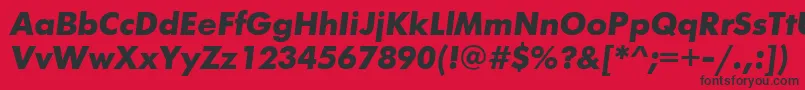 フォントFuturisttBolditalic – 赤い背景に黒い文字