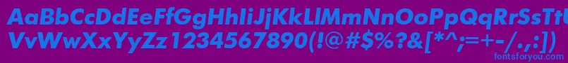 FuturisttBolditalic-fontti – siniset fontit violetilla taustalla