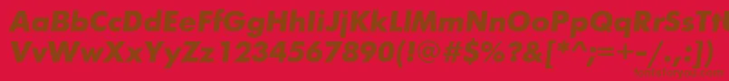 FuturisttBolditalic-fontti – ruskeat fontit punaisella taustalla
